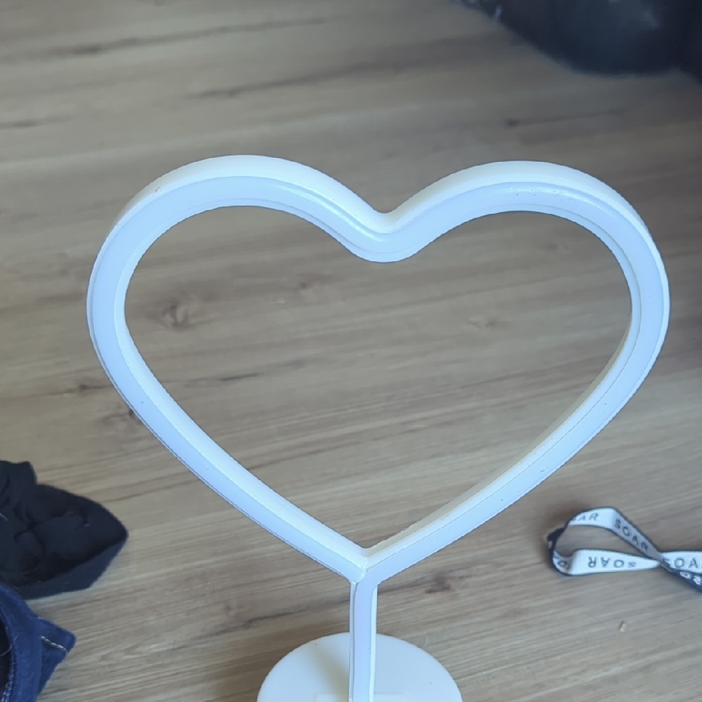 Heart-Shaped White LED Light